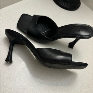Zara black heels size 8